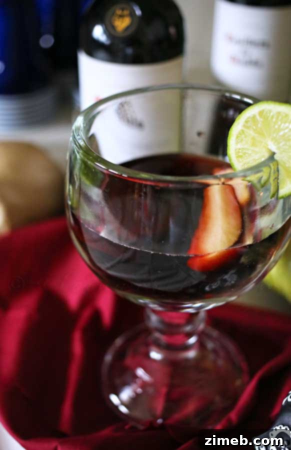 Overview of Halloween Sangria ingredients on a rustic table