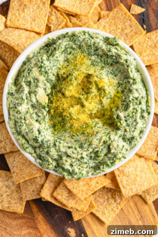 Irresistible Vegan Spinach Artichoke Dip 10 Artichoke dip with cashews, a rich and creamy vegan alternative to classic cheese dip.