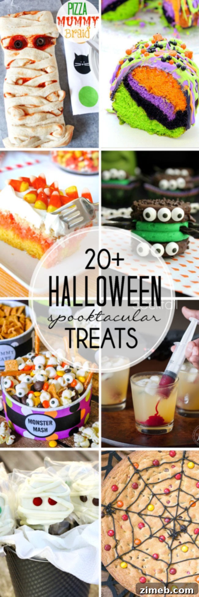 Monster Mash Bark 10 Collection of 20+ Halloween Spooktacular Treats, featuring a variety of desserts.