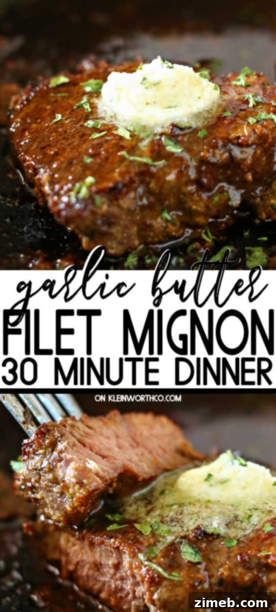 Decadent Garlic Butter Filet Mignon 2 Garlic Butter Filet Mignon, a tender beef cut smothered in aromatic garlic butter.