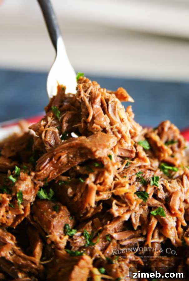 Succulent beef rump roast, perfect for shredding and enjoying in a variety of dishes.