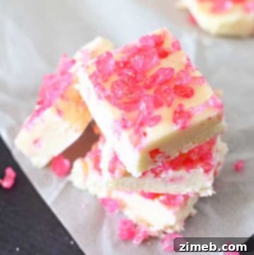 Pink Rock Candy Fudge