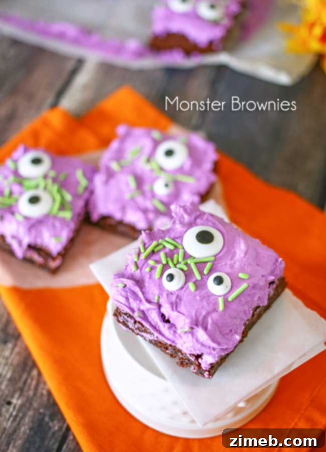 Ghoulishly Good Fudge Brownies 10 Monster Brownies