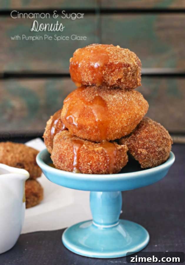 Cinnamon & Sugar Donuts with Pumpkin Spice Glaze