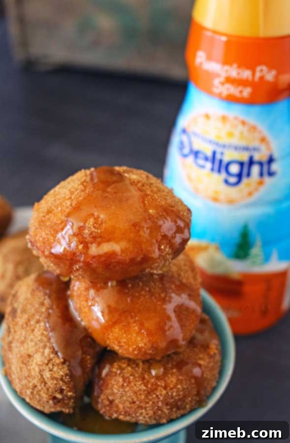 Cinnamon & Sugar Donuts with Pumpkin Spice Glaze