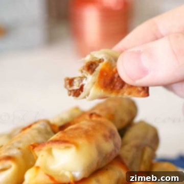 Cheesy Roast Beef Egg Roll Bites