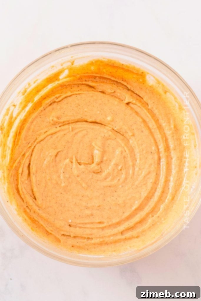 Pumpkin Pie Dip 6 A serving of light and airy Whipped Dessert Dip, highlighting its fluffy texture.