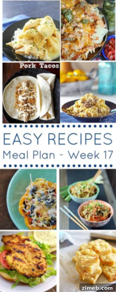 Week 17: Simple Dinner Solutions 19 Easy Dinner Recipes Meal Plan Week 17 summary