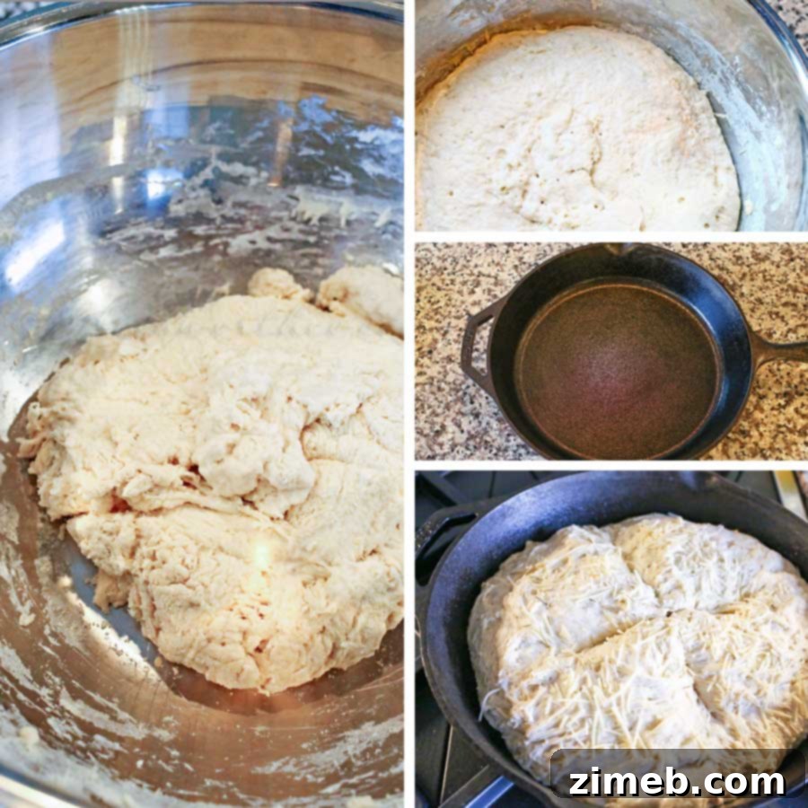 Skillet-Baked No-Knead Parmesan Loaf 4 Parmesan No-Knead Skillet Bread