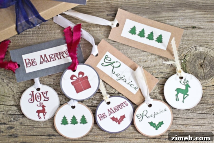 Simple Gifts for Neighbors and Colleagues 8 Christmas Gift Tag Printable