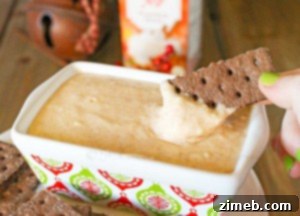 Finished Dairy Free Eggnog Dip in a bowl, ready to be served