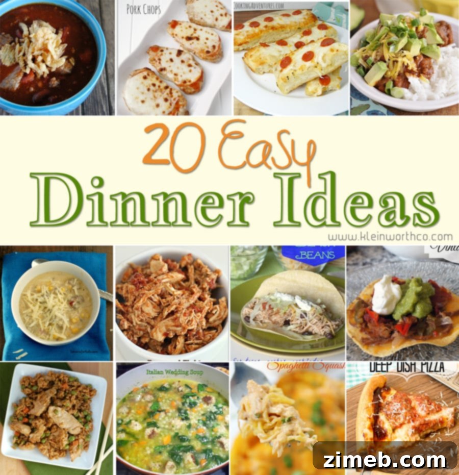 20 Easy Dinner Ideas for busy weeknights