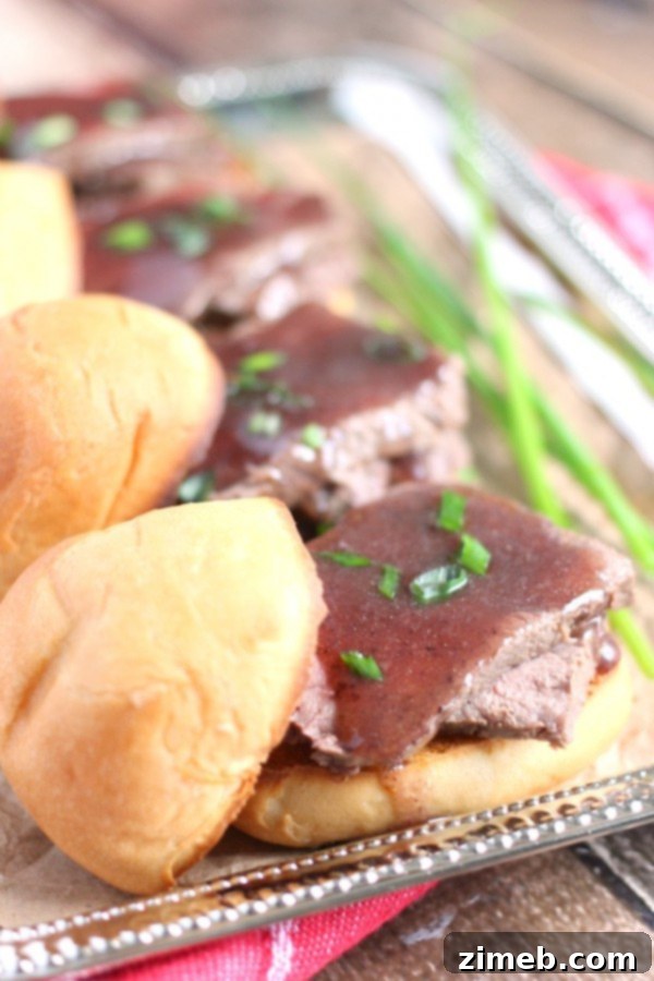 Red Wine Sauce on Steak Sliders, a delicious weeknight meal