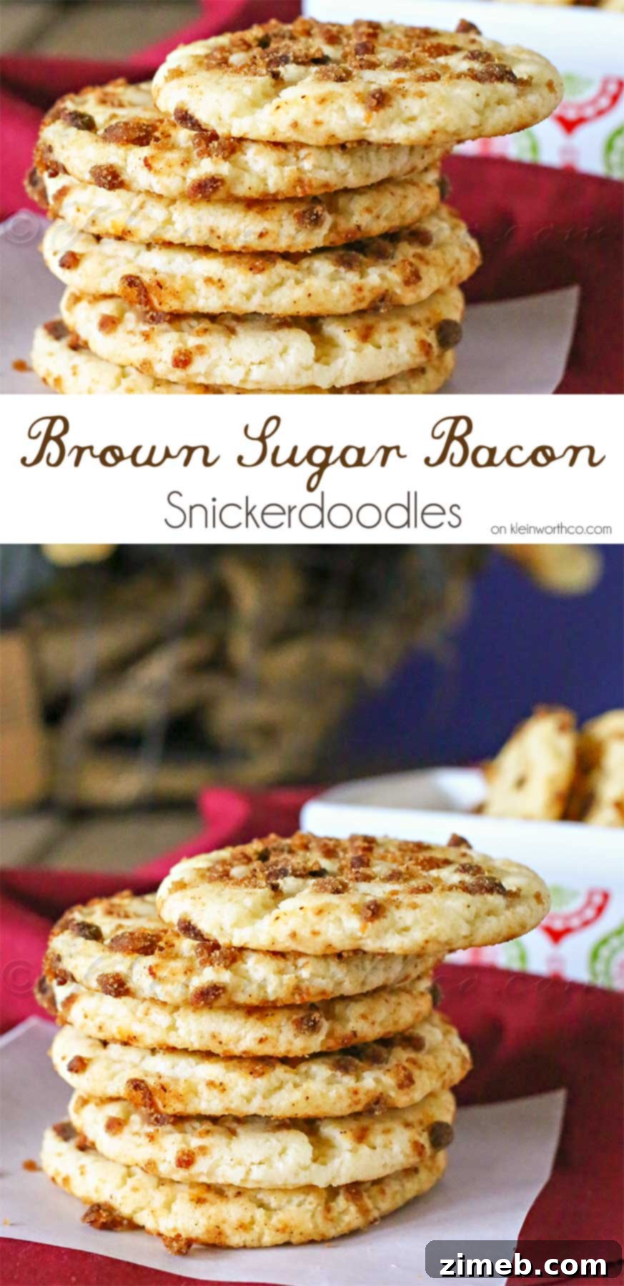 Salty-Sweet Brown Sugar Bacon Snickerdoodles 2 Brown Sugar Bacon Snickerdoodles, an irresistible sweet and savory cookie recipe