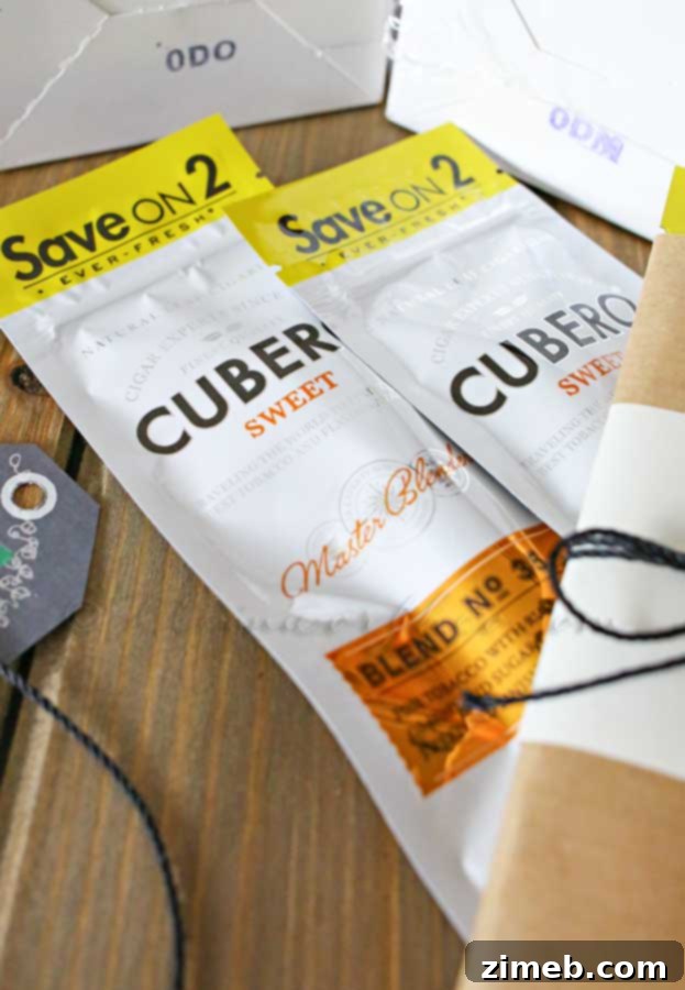 Unique Cigar Gift Ideas Plus Free Printable Tags 5 Cubero Cigars for groomsmen gifts, New Year's celebrations, and tailgating parties