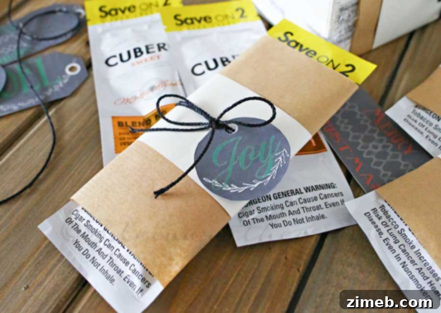 Unique Cigar Gift Ideas Plus Free Printable Tags 6 Close-up showing the fresh, individually packed Cubero Cigars