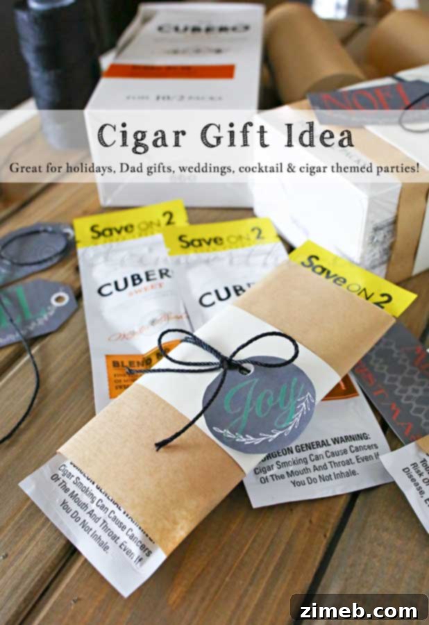 Unique Cigar Gift Ideas Plus Free Printable Tags 7 A person enjoying a Cubero Cigarillo, suitable for diverse social settings