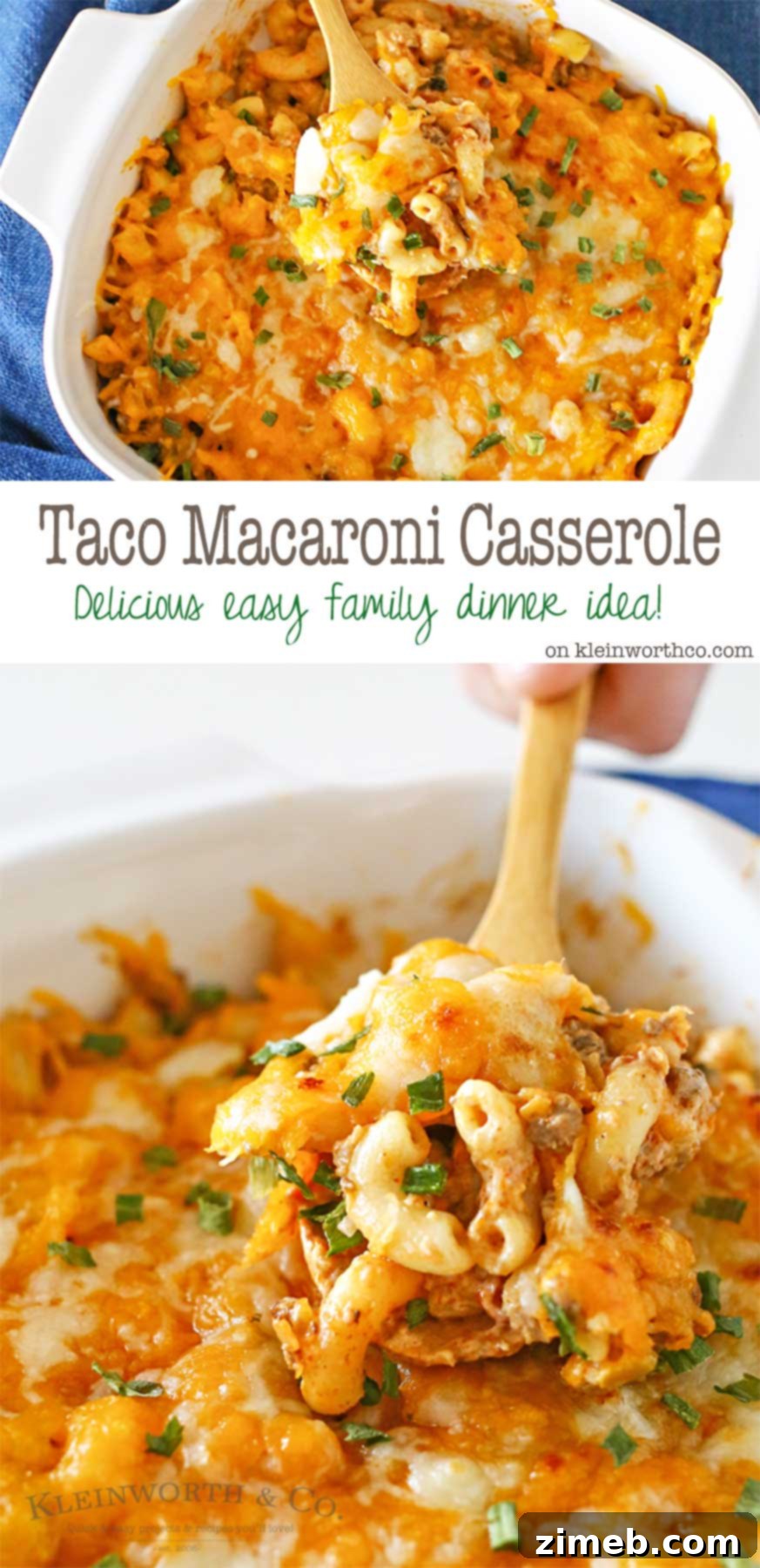 Taco Macaroni Casserole - A hearty and delicious family dinner