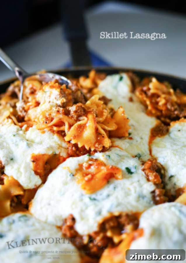 Skillet Lasagna - quick and easy weeknight meal