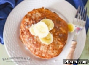Stacked 3-Ingredient Chocolate Protein Pancakes with fruit