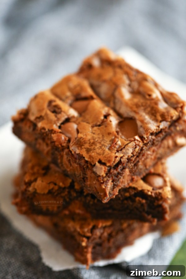 Easy One Bowl Brownies 9 Fudgy brownie recipe - easy and delicious