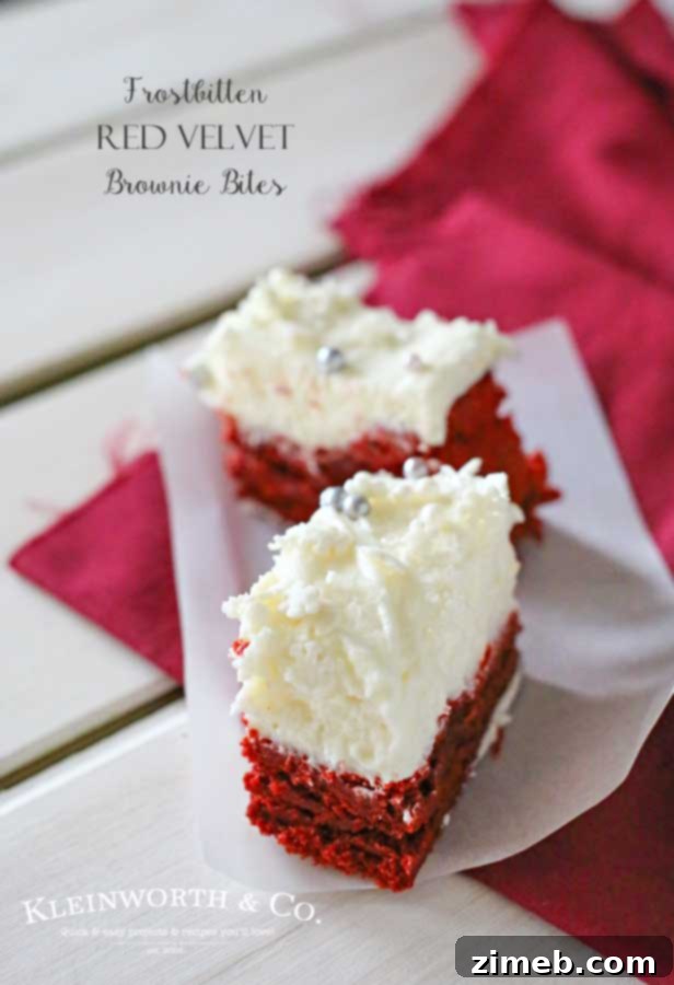 Easy One Bowl Brownies 10 Frostbitten Red Velvet Brownie Bites