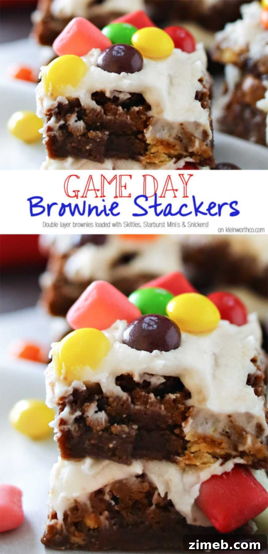 Game Day Brownie Stackers