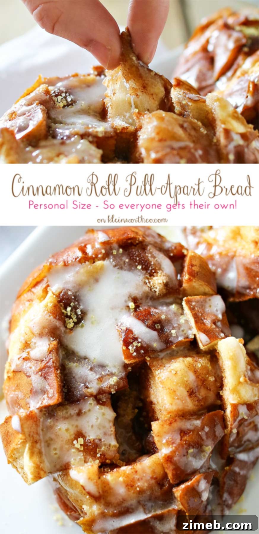Gooey Cinnamon Pull-Apart Loaf 2 Delicious Cinnamon Roll Pull Apart Bread on a plate, ready to be enjoyed.