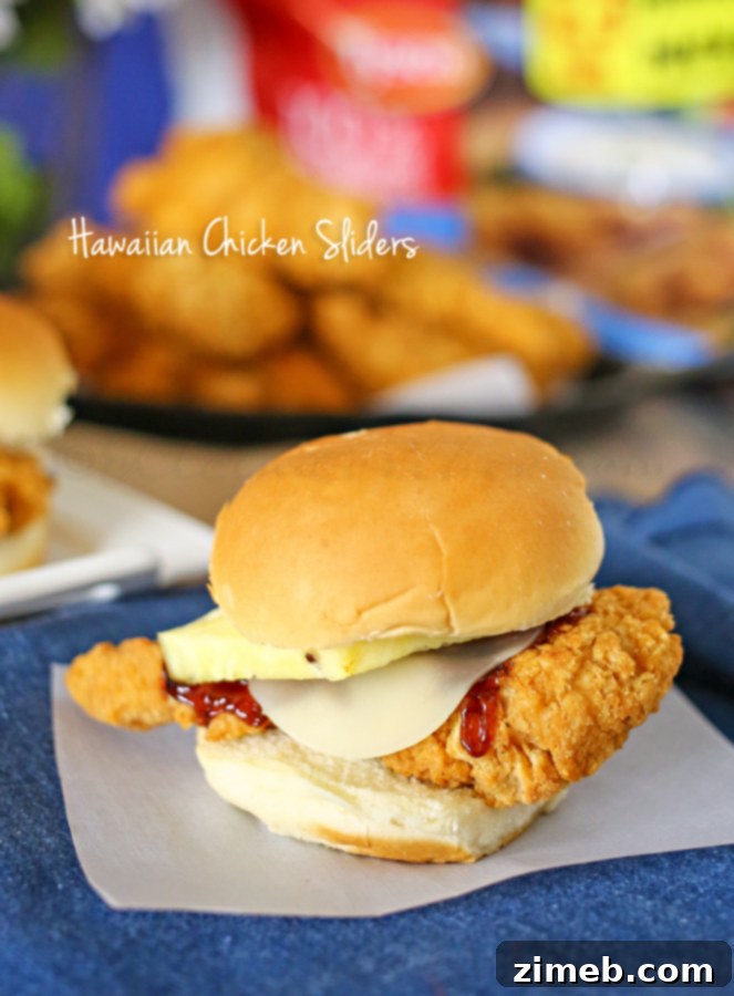 Creamy Tomato Tortellini Alfredo 6 Hawaiian Chicken Sliders, a quick and tasty meal perfect for an easy family dinner or party appetizer.