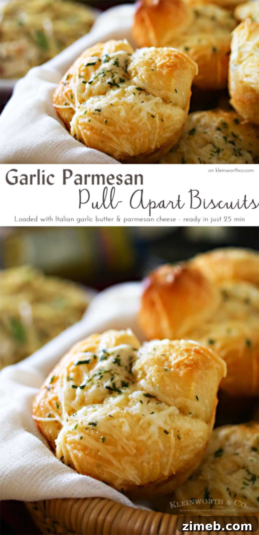 Garlic Parmesan Pull Apart Biscuits
