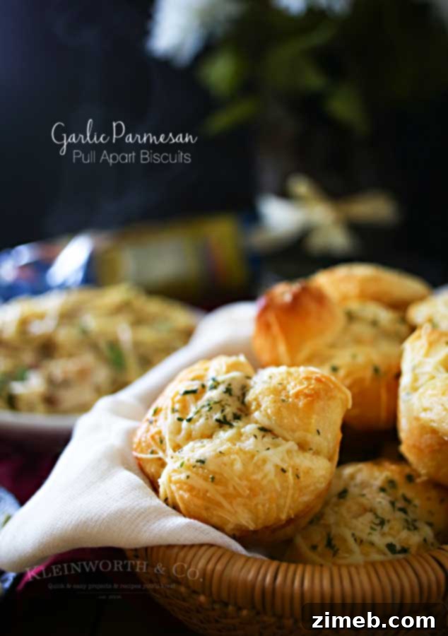 Garlic Parmesan Pull Apart Biscuits