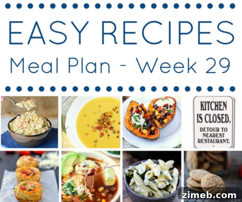 Simple Suppers, Sorted: Week 29 2 Weekly Meal Plan for Easy Family Dinners - Week 29