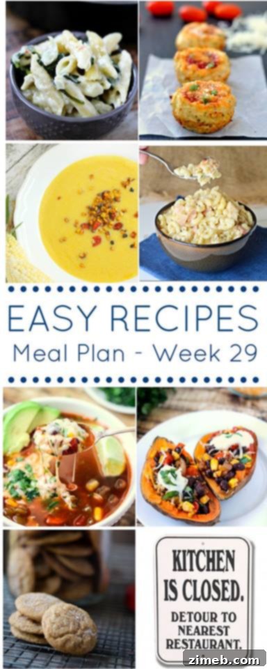 Simple Suppers, Sorted: Week 29 11 Meal Plan Summary for Week 29