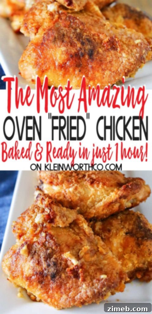 Crispy Oven Baked Chicken Thighs 8 One Hour - Oven Fried Chicken