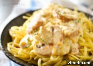 Cheddar Mushroom Linguine Recipe Image