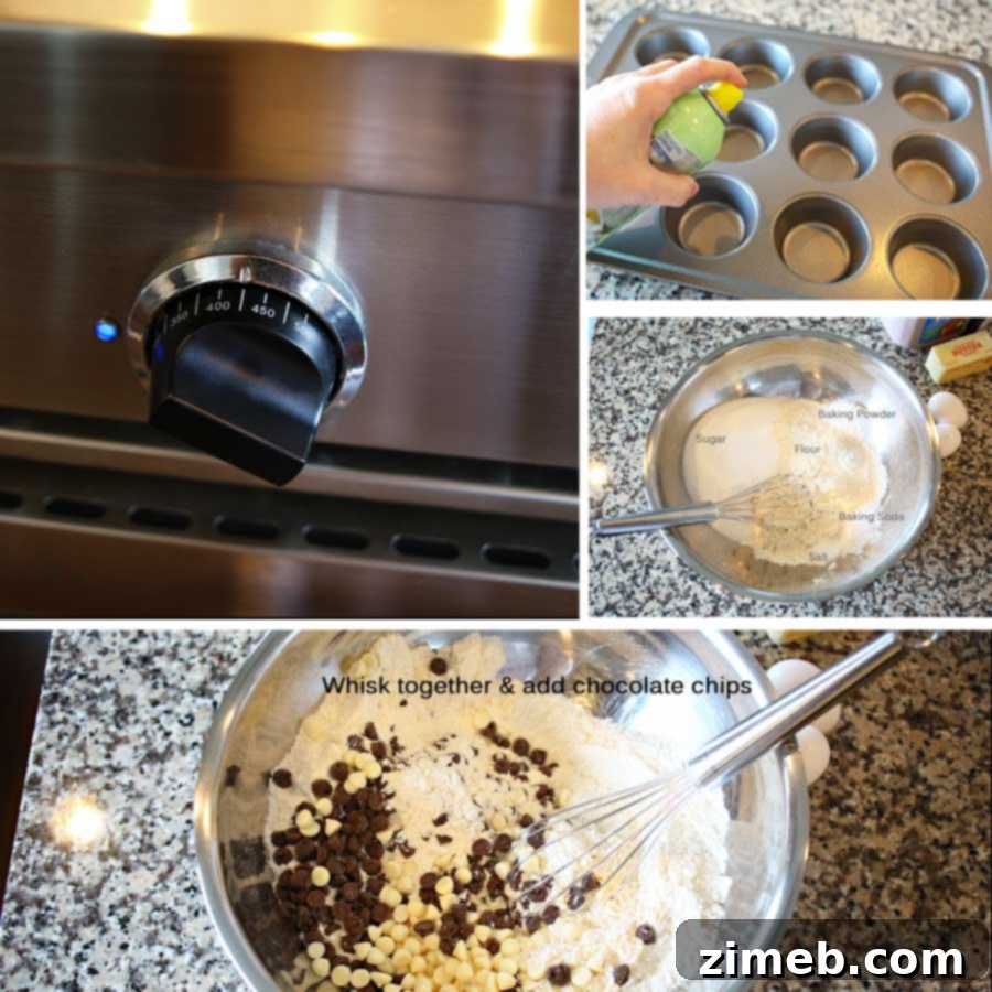 Make these easy Chocolate Milk Muffins for a delicious breakfast. This recipe uses real chocolate milk and includes a tip for perfectly domed muffins.