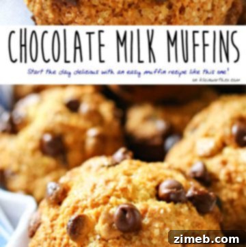 Breakfast ideas just got better with this simple & tasty muffin recipe. Chocolate Milk Muffins, made with real chocolate milk. Start the day delicious with an easy muffin recipe like this one! Don't miss the tip on how to make the muffins rise with that perfect dome shape.