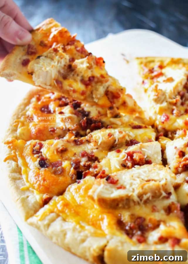Savory Grilled Chicken and Bacon Pizza with Garlic Cream 4 chicken bacon ranch pizza - Grilled Chicken & Bacon Pizza with Garlic Cream Sauce