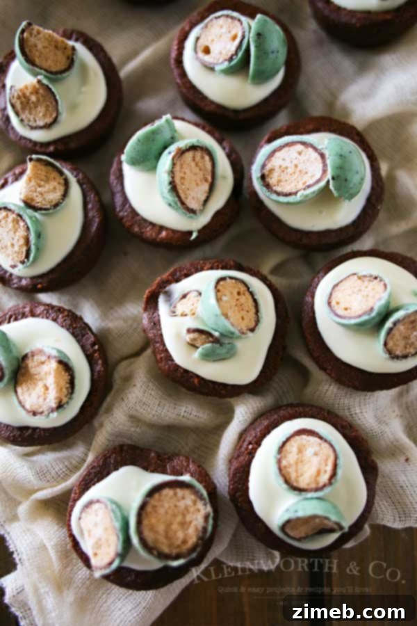A festive platter of Malted Mint Brownie Bites, showcasing their delicious appearance and perfect for sharing at any gathering.
