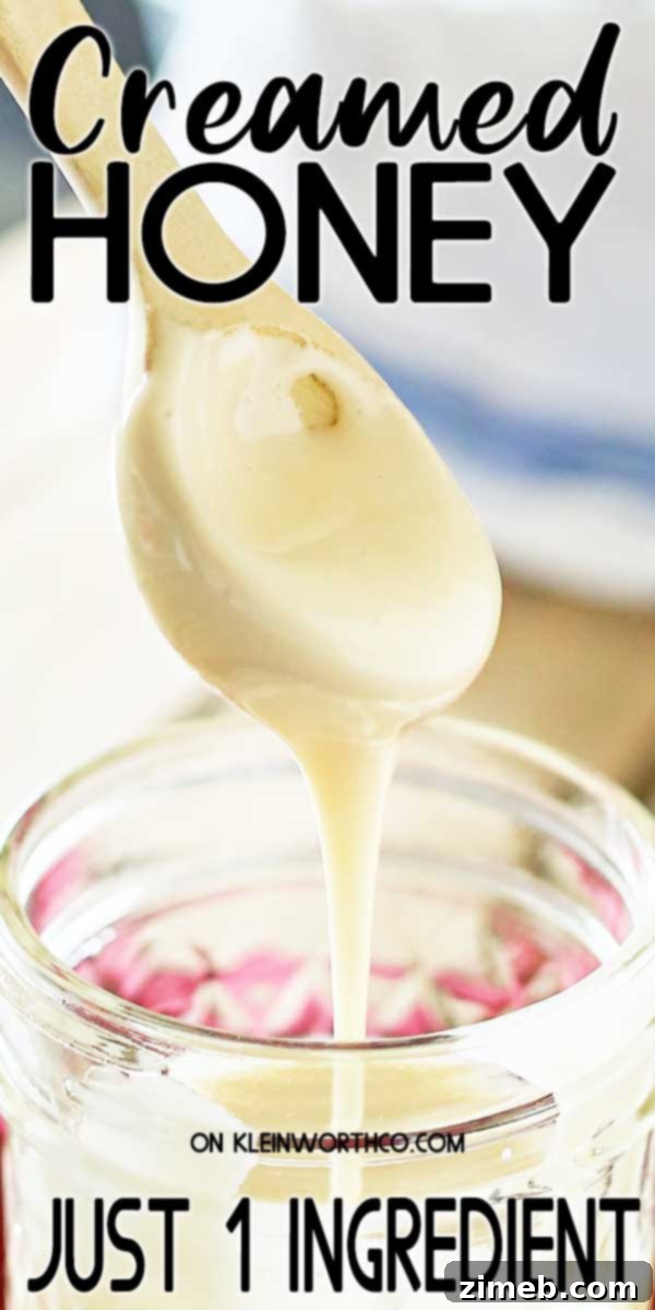 Creamed Honey 2 Creamed Honey, a smooth and spreadable honey product that is easy to make at home.