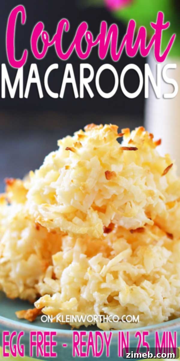 Sweet Coconut Cloud Bites 2 Coconut Macaroons - The perfect spring treat and an excellent egg-free Easter dessert option.