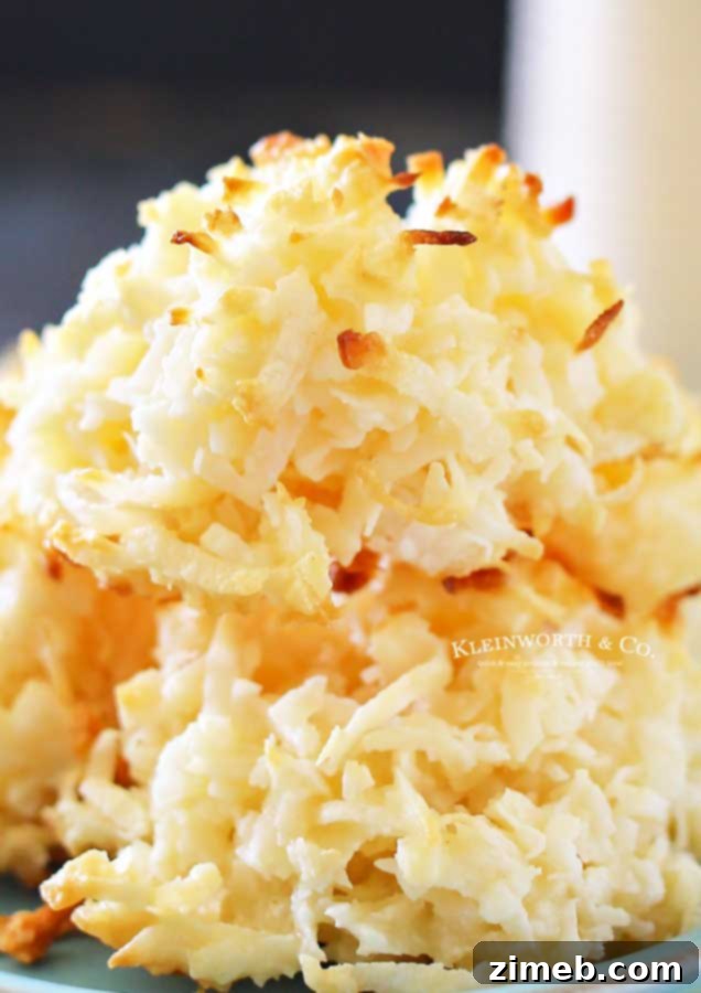 Sweet Coconut Cloud Bites 6 Easy Easter Cookie Recipe - learn how to make delicious coconut macaroons.