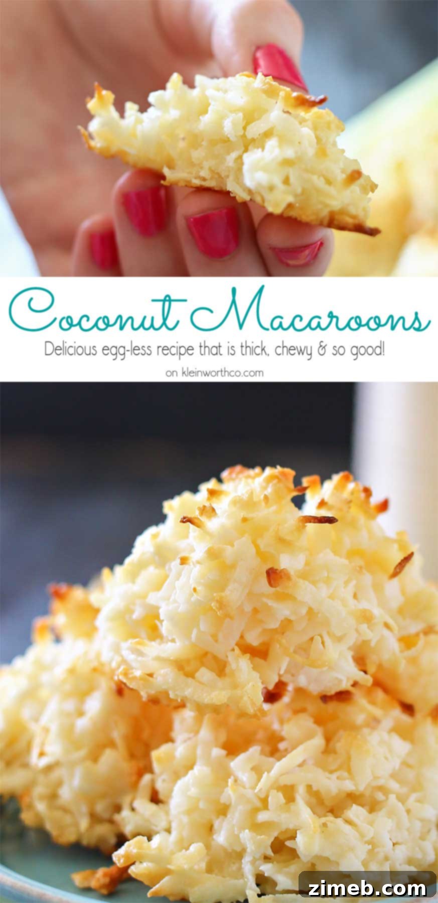 Sweet Coconut Cloud Bites 7 Coconut Macaroons - the perfect spring treat, chewy and easy to make.