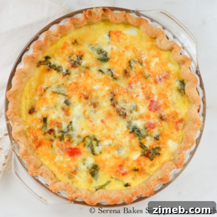 25 Delicious Egg Recipes 20 Savory Fontina Chorizo Spinach Quiche, with a flaky crust and rich filling.