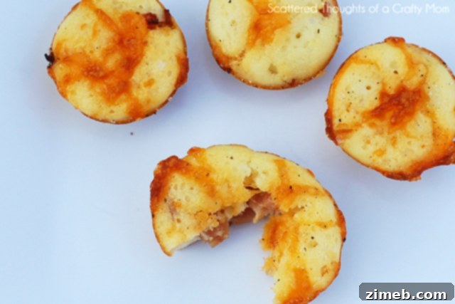 25 Delicious Egg Recipes 6 Golden-brown Ham and Cheese Mini Quiches, perfect for appetizers or a light meal.