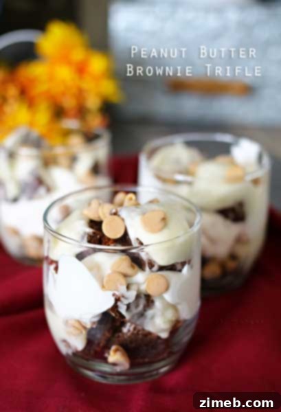 Potato Chip Bark and 40 Plus Potato Delights 10 Peanut Butter Brownie Trifles, layered dessert with chocolate and peanut butter chips