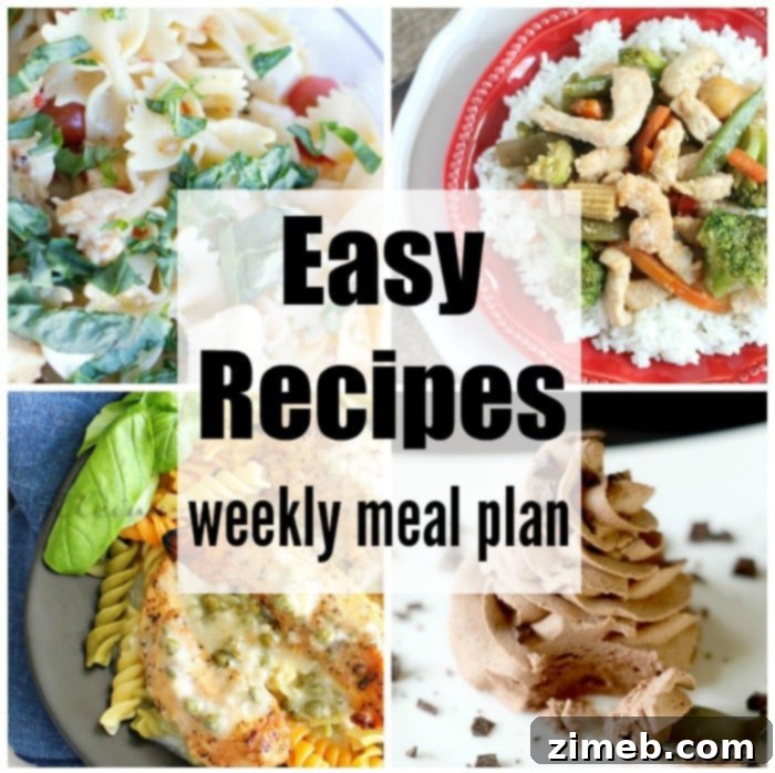 Effortless Eats: Week 34 Meal Guide 2 Easy Recipes Weekly Meal Plan Week 34 featuring delicious and budget-friendly dinner ideas for families. Simplify meal planning and enjoy stress-free weeknights with tested recipes.