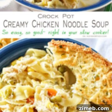 Creamy Slow Cooker Chicken Noodle Soup