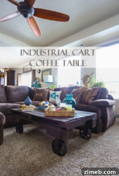 Crafting Vintage Crates: Effortless Image Transfer for Rustic Decor 11 Industrial Cart Coffee Table project thumbnail