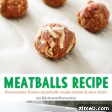 Perfectly Spiced Meatballs 4 Don't buy pre-packaged meatballs when this homemade Meatballs Recipe is so easy! Make ahead & store in the freezer for future easy family dinners. They take just a couple minutes to make & are a great addition to dinners, game day & more!
